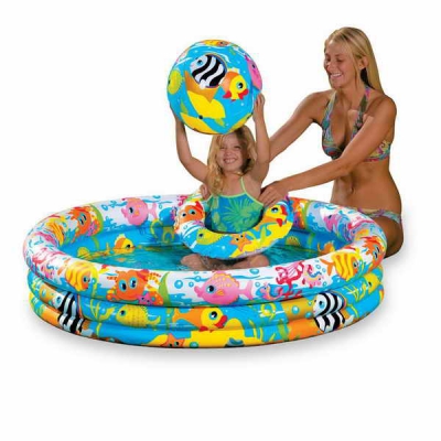 Бассейн надувной 132x28 см+2 аксессуара